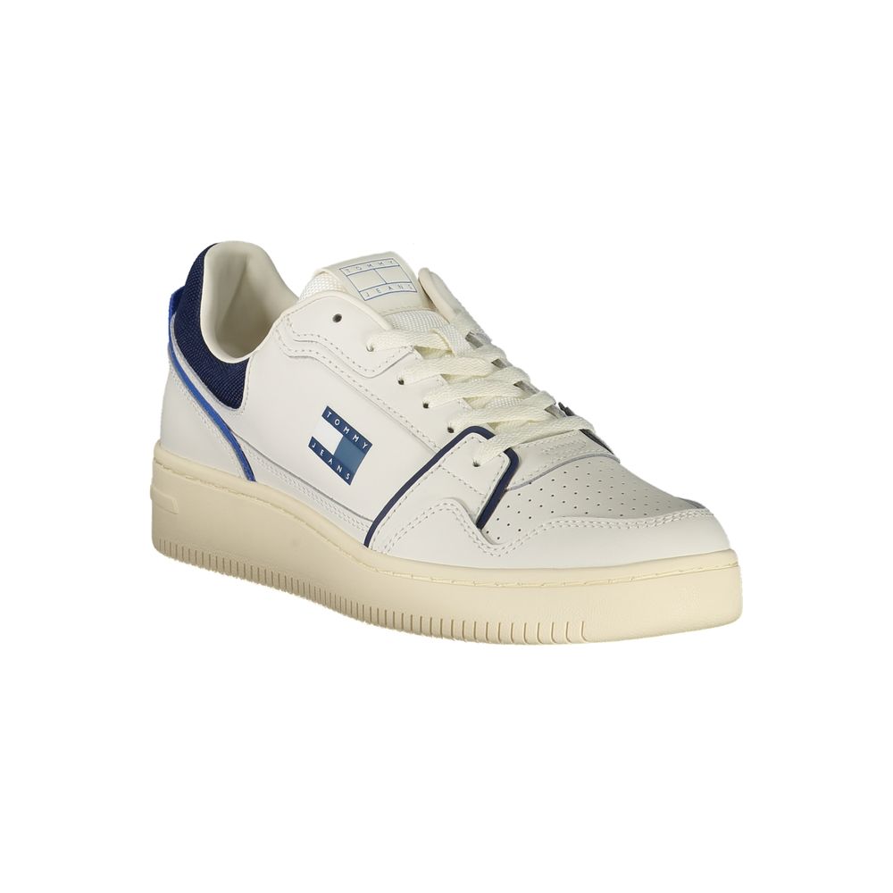 Белые кожаные мужские кроссовки Tommy Hilfiger, белый — фото 2