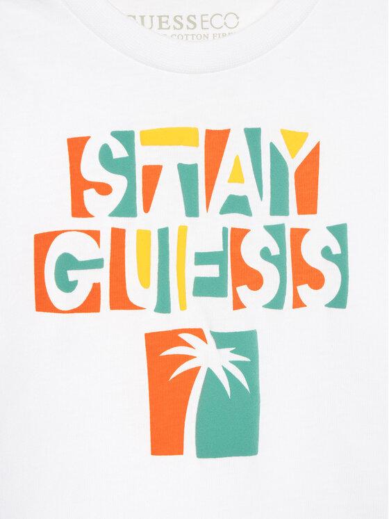 Футболка обычного кроя N5GI15 K8HM4 Guess, белый — фото 3