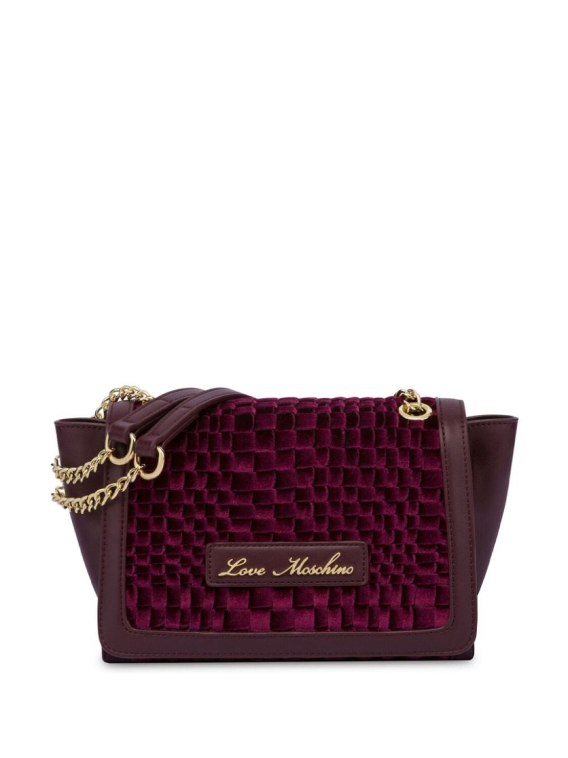 

Love Moschino плетеная сумка через плечо, красный