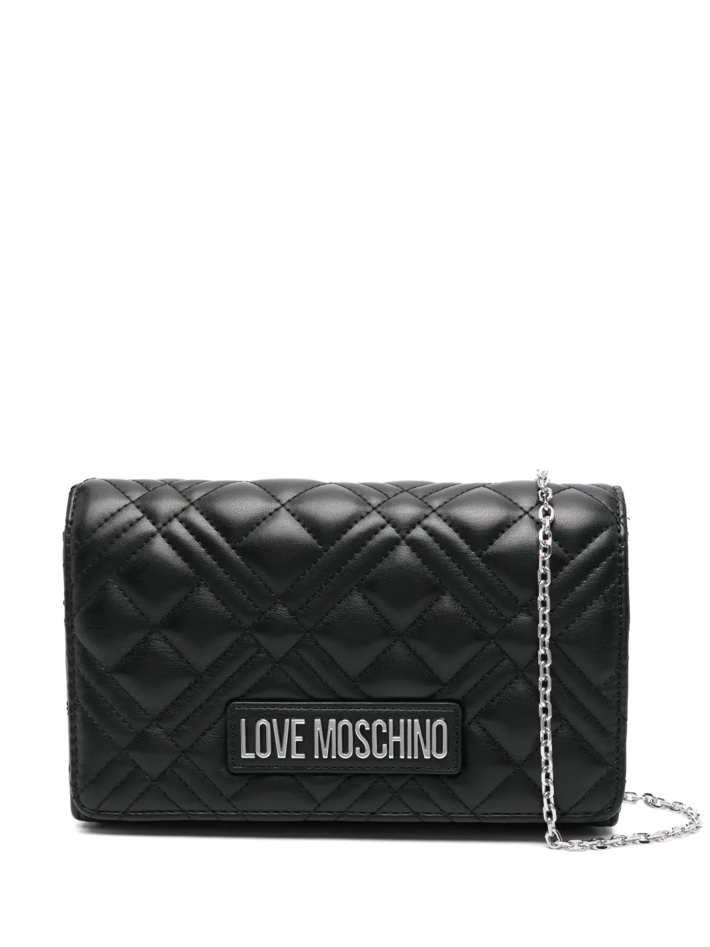 

Стеганая сумка через плечо Love Moschino, черный