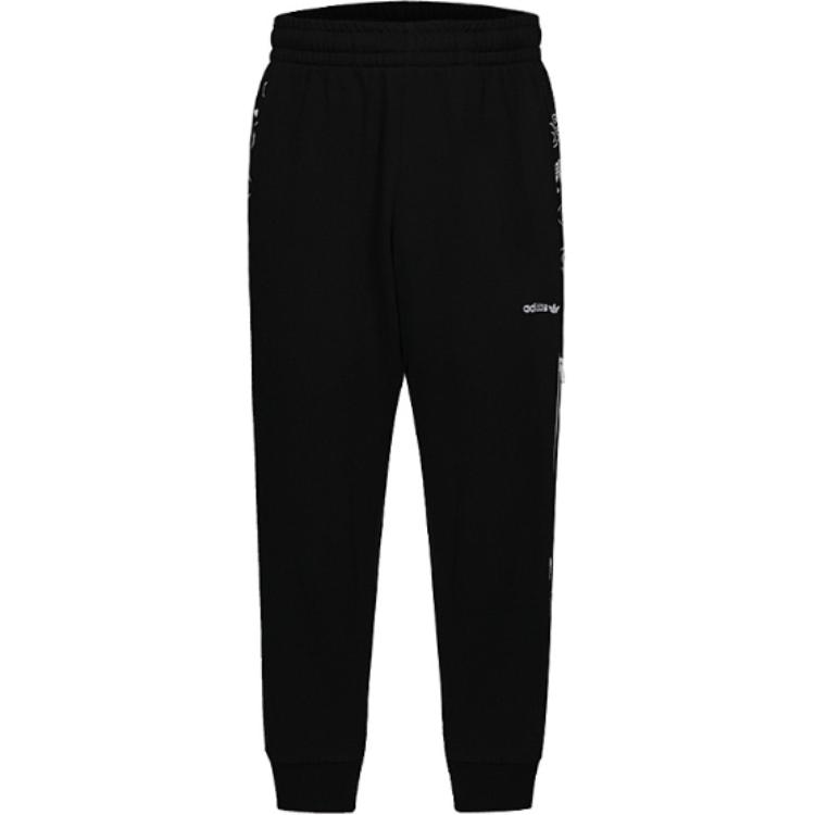 Графические спортивные трикотажные брюки 3/4 Adidas Originals Мужские Черные — фото 2