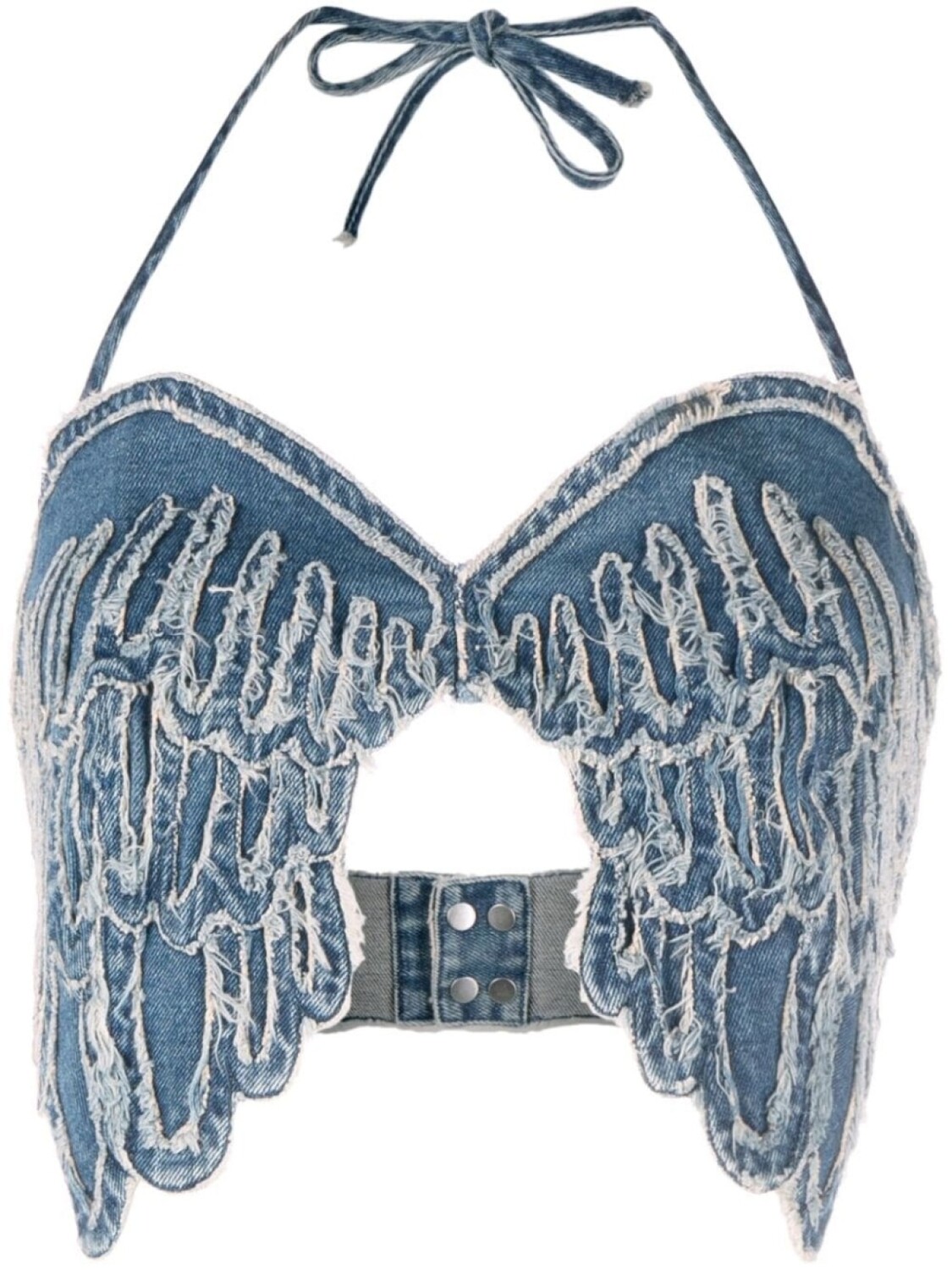 

Blumarine укороченный джинсовый топ, синий