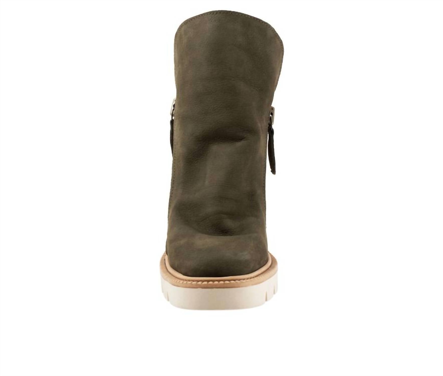 Женские ботинки на каблуке Bueno Elliott в цвете армейский нубук Alexandra Bueno, Army Nubuck — фото 4