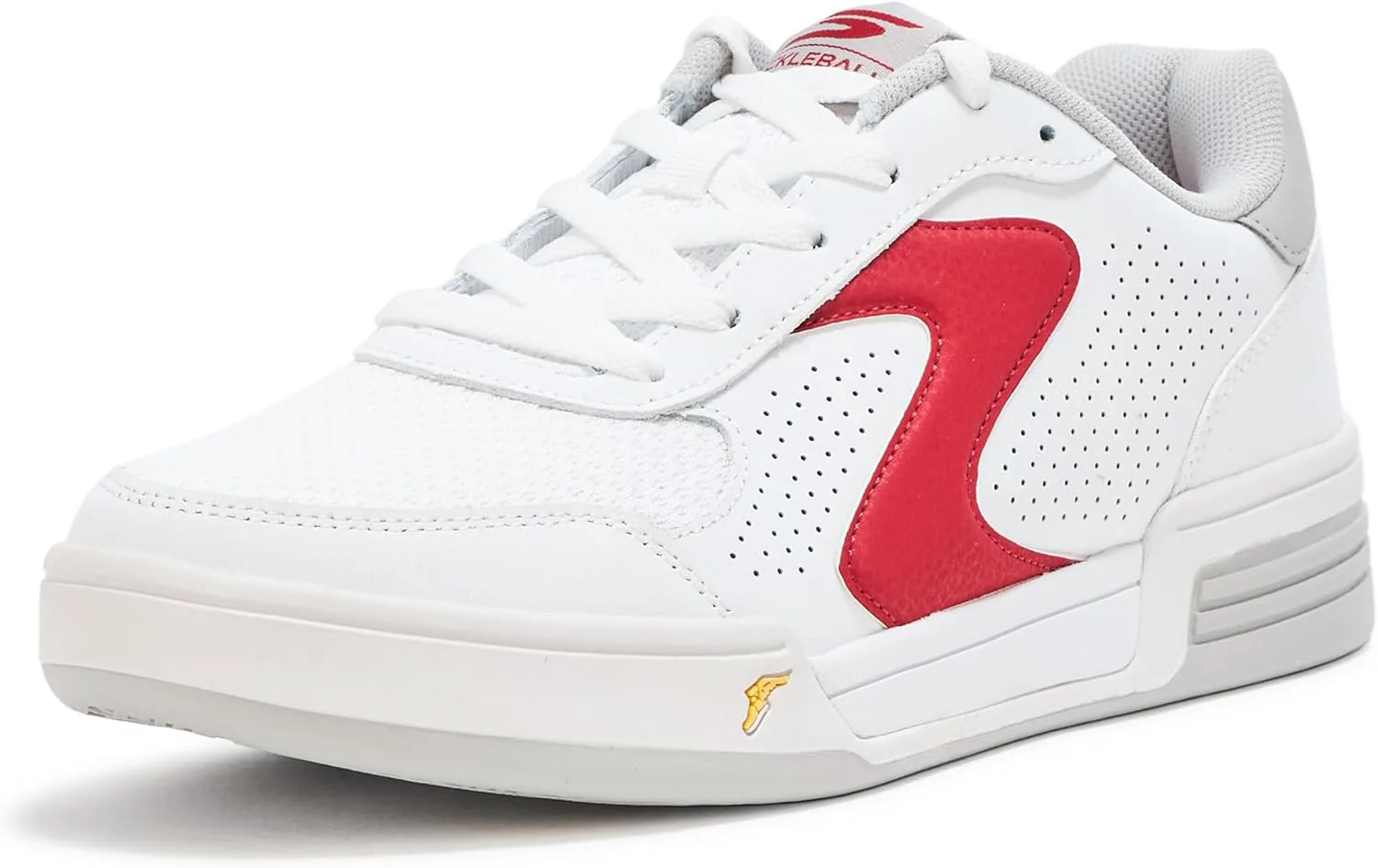 Кроссовки Skechers Viper Court для мужчин - спортивная обувь для игры в пинг-понг и pickleball с поддержкой свода стопы, для использования внутри и на улице, белый/красный — фото 4