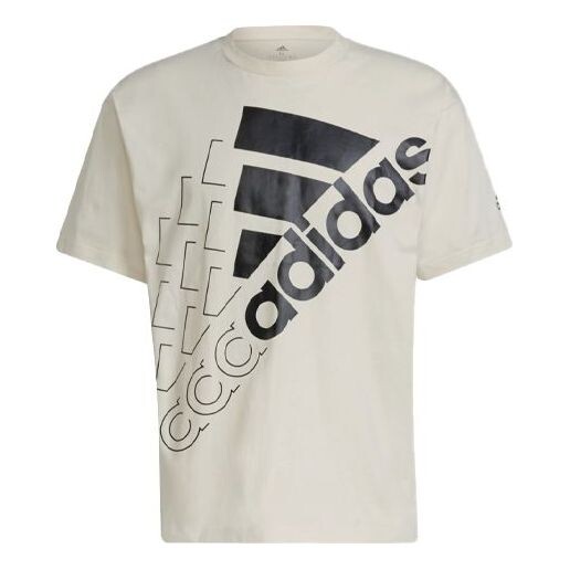 

Футболка logo alphabet printing short sleeve couple style yellow white Adidas, белый