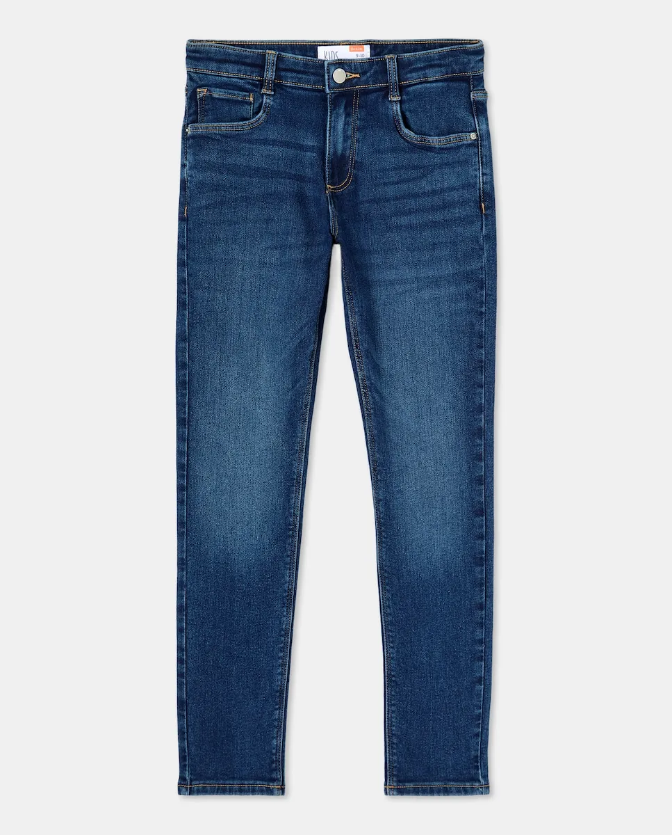 

Джинсовые детские брюки простого мытого цвета Kids El Corte Inglés