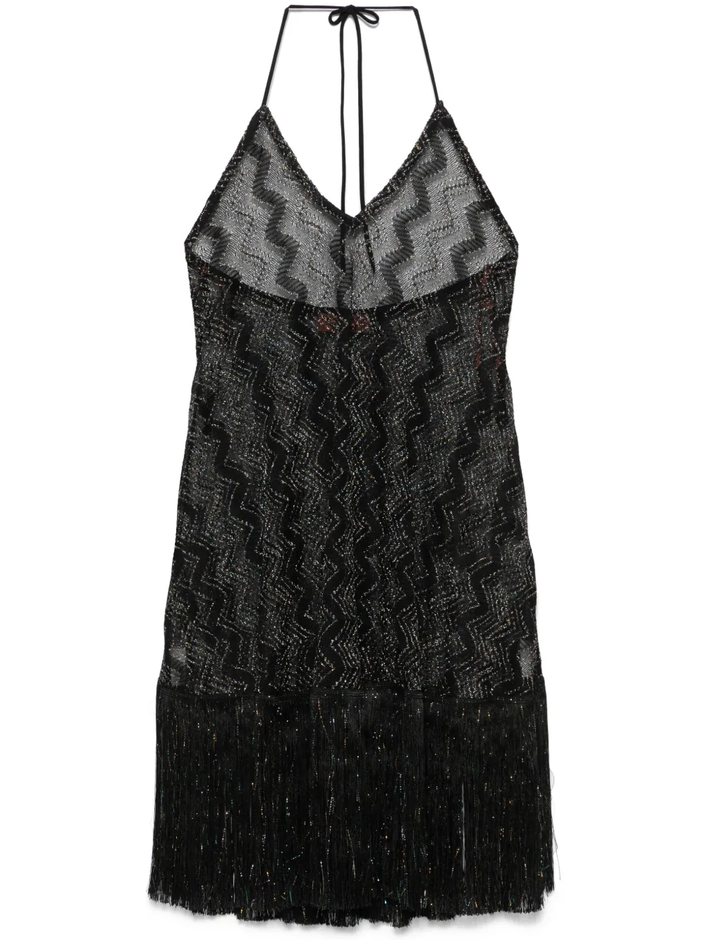 

Пляжная накидка из ткани ламе с узором зигзаг Missoni, черный