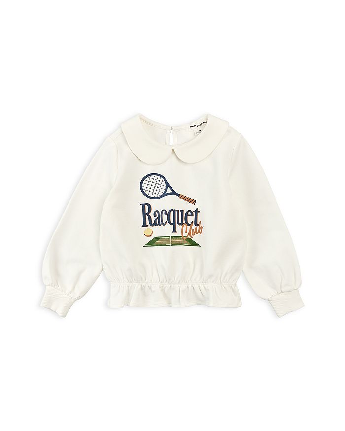 

Детская футболка с длинным рукавом Racquet Club для девочек Miles The Label, слоновая кость/кремовый