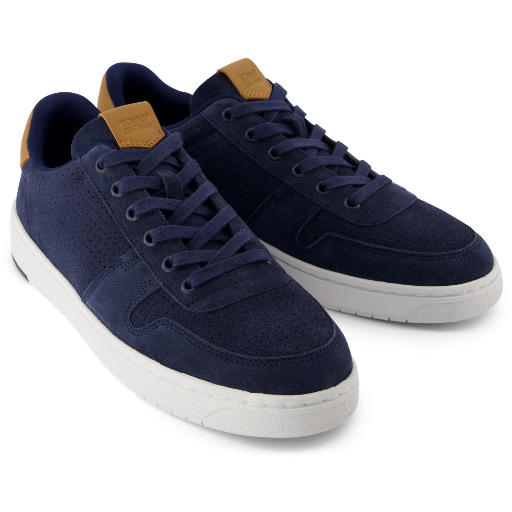 Мужские кроссовки TRVL LITE Court Shoes Toms, Navy Mirco Perforated Suede — фото 3