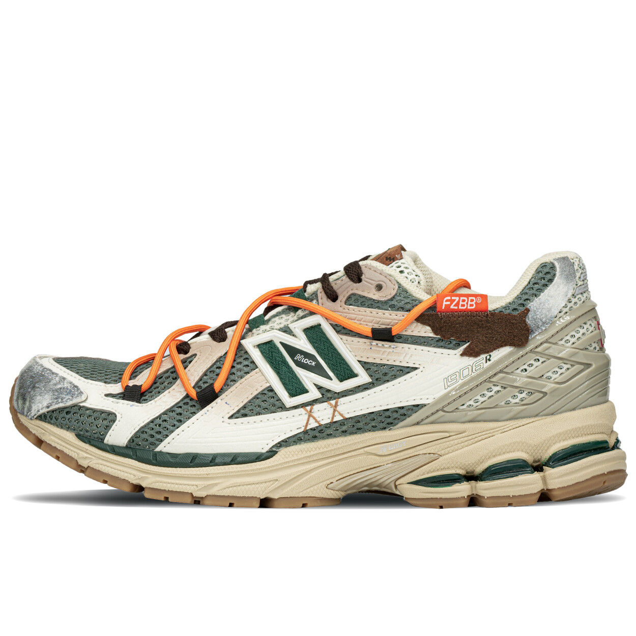 

Кроссовки NB 1906R унисекс с низким верхом коричневато-зелено-оранжевые New Balance