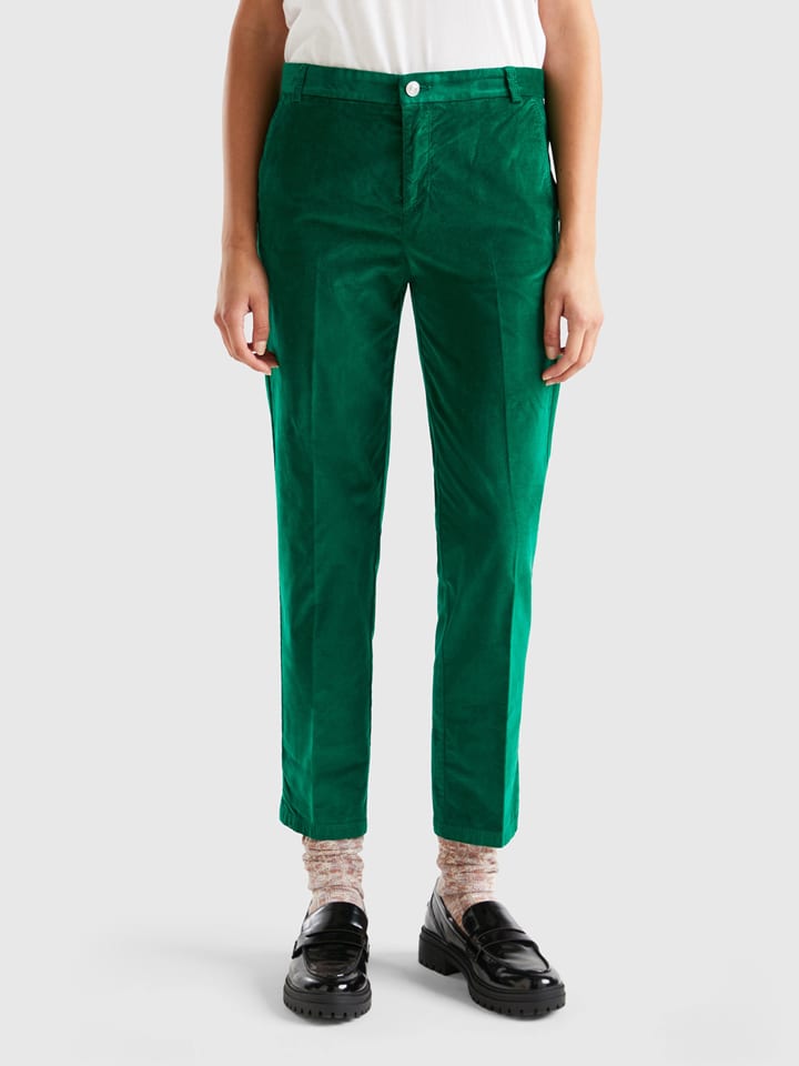 

Тканевые брюки Benetton, зеленый