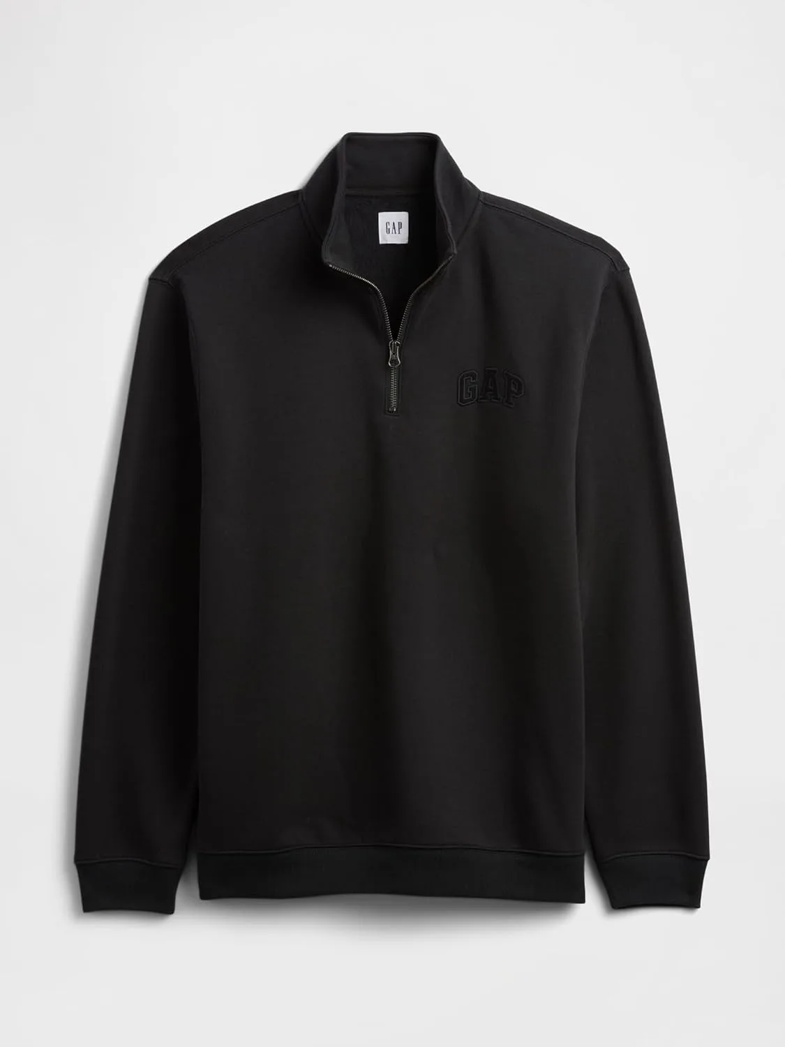 GAP Heritage Logo мужской пуловер с воротником-стойкой и молнией на четверть — фото 4