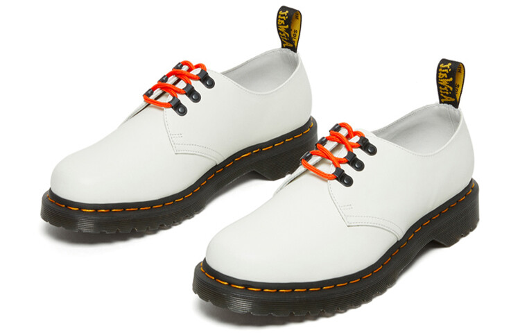 1461 Женские повседневные туфли унисекс белые/оранжевые Dr.Martens — фото 3