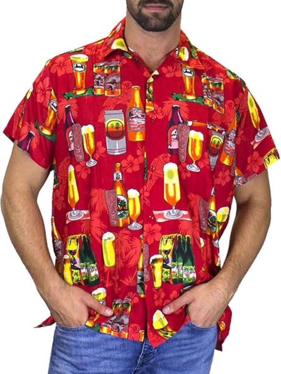 

Рубашка King Kameha Beerbottle, красный