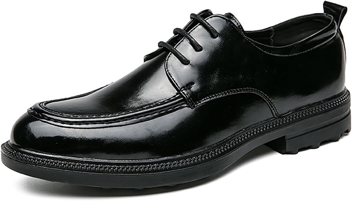 

Мужские кожаные туфли SIYAKE на невысокой платформе с толстым каблуком, стильные оксфорды на шнуровке, черный