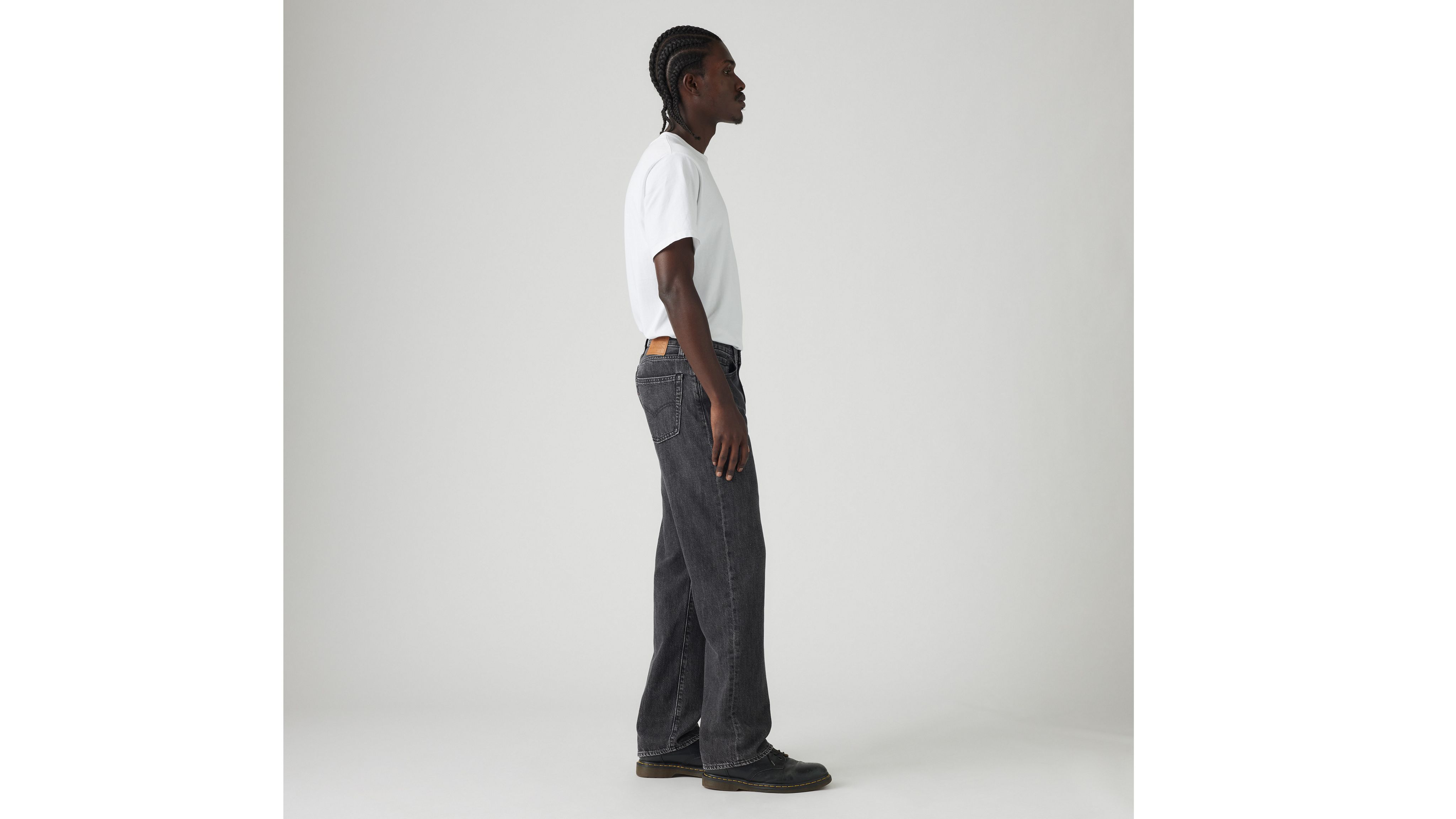 555 Свободные прямые мужские джинсы из льна и денима Levi's, цвет We Good In The West - Black — фото 3