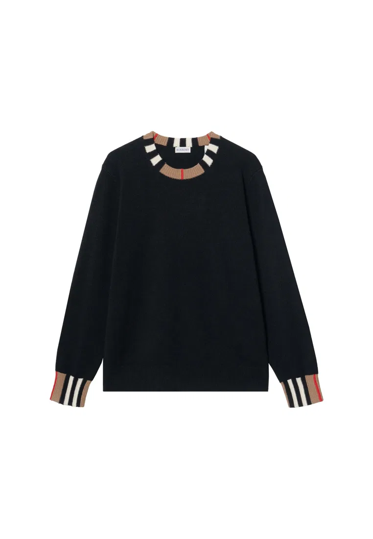 Свитер Burberry, женский, черный, модель 81054991, шерсть