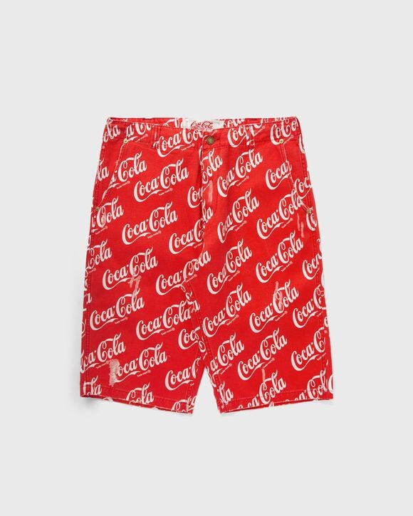 

Шорты Erl Printed Canvas Shorts Woven, цвет coca cola