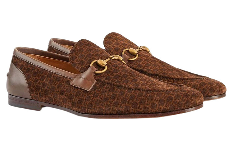 Лоферы мужские Gucci Jordaan, темно-коричневый — фото 2