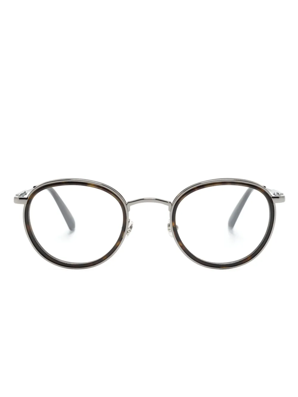 

Очки в круглой оправе Moncler Eyewear, коричневый