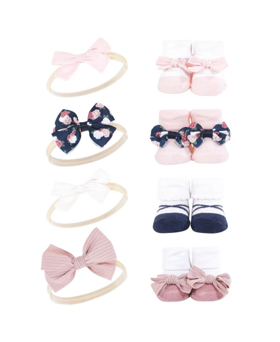 

Набор из 8 предметов: повязка на голову и носки Hudson Baby, Blue blush floral