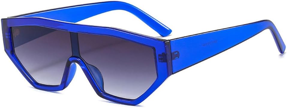 

Солнцезащитные очки с защитой от УФ-излучения UV400 - яркие цельные очки в форме «кошачий глаз» с градиентным переходом цвета, подходят для женщин и мужчин, для бега и занятий спортом на открытом воздухе UYPTK, Blue Gray Gradient