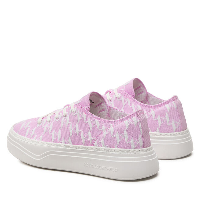 Кроссовки KARL LAGERFELD KL63421 Lilac Knit Text w/White KV1, фиолетовый — фото 3