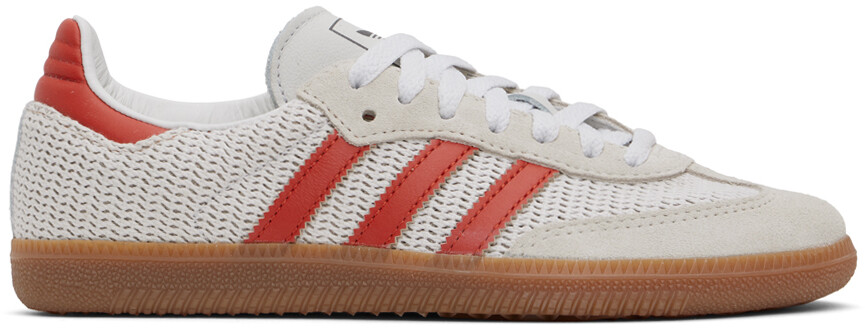 Бело-оранжевые кроссовки Samba OG Adidas Originals