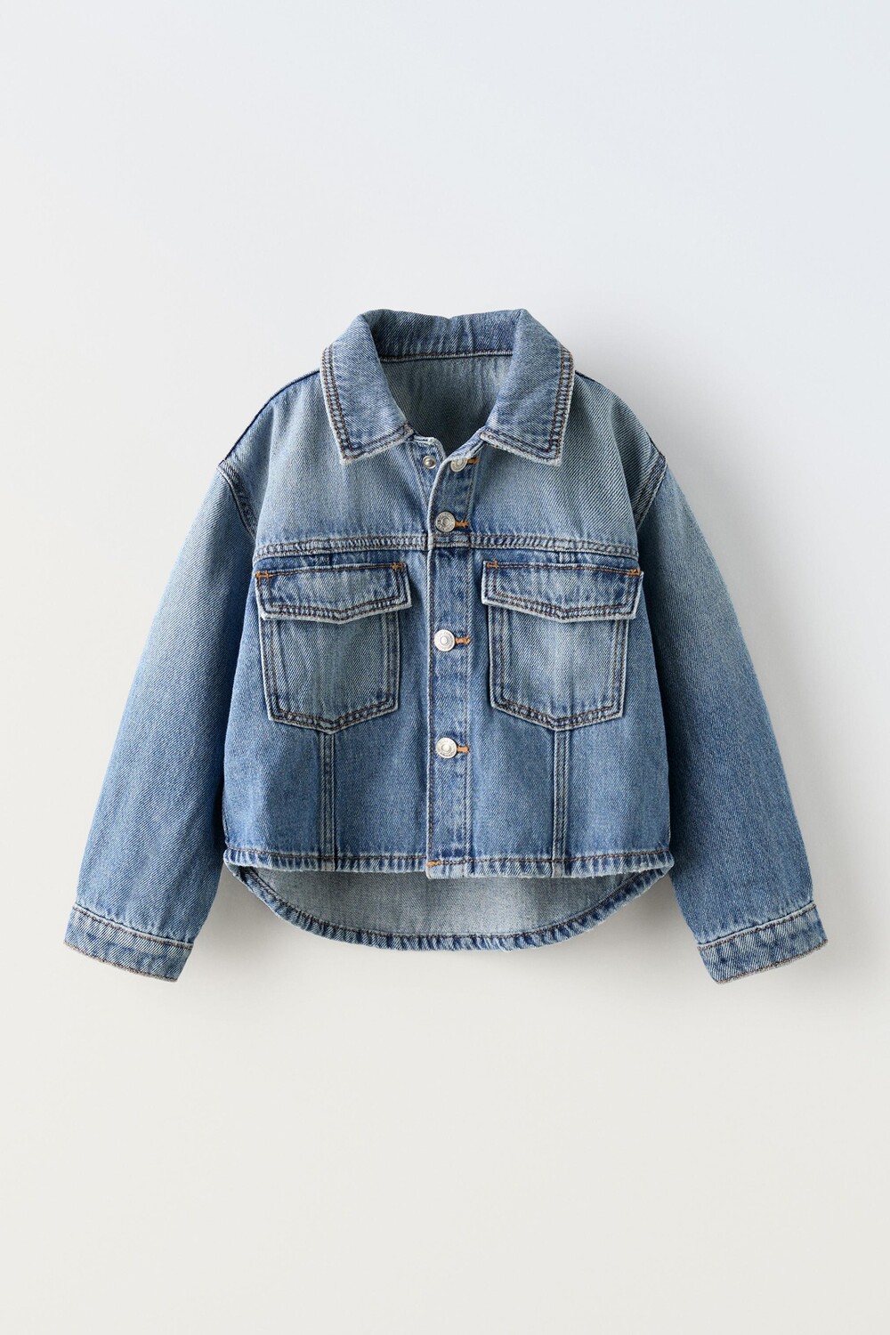 

Джинсовая рубашка ZARA, синий