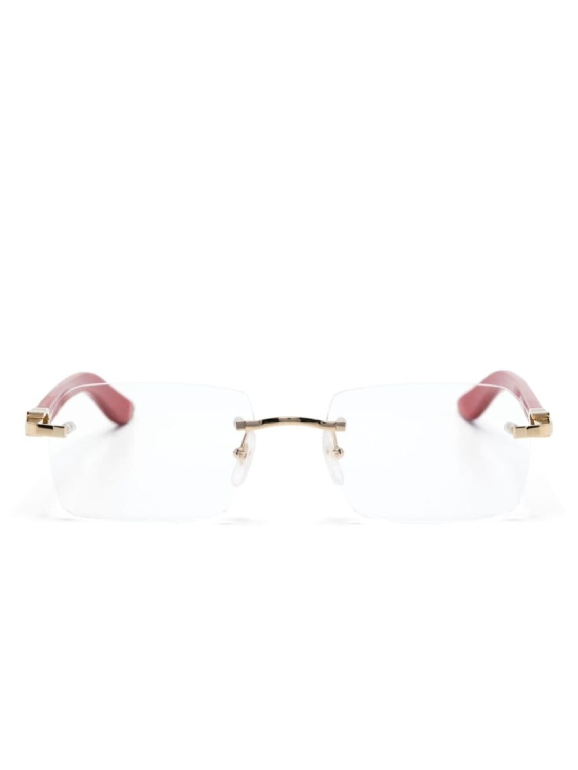 

Cartier Eyewear очки в прямоугольной оправе с логотипом, золотистый