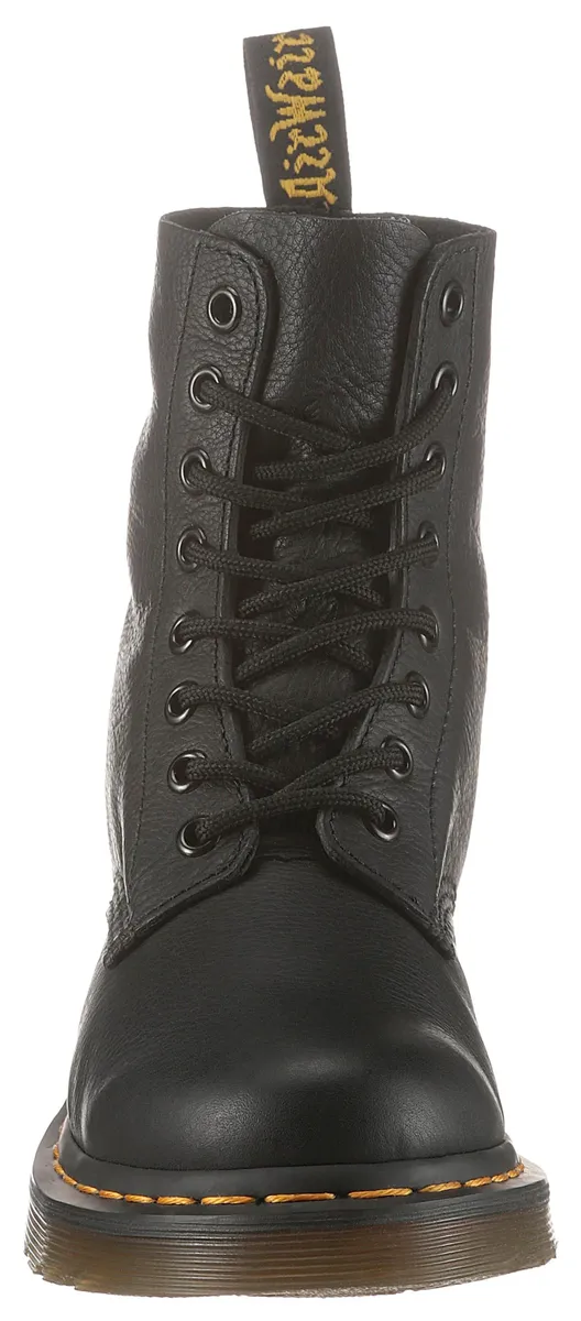 Ботинки на шнуровке DR. MARTENS "1460 PASCAL 8 Eye Boot", блочный каблук, шнуровка, ботильоны с воздушной подошвой - узкая форма, черный — фото 4