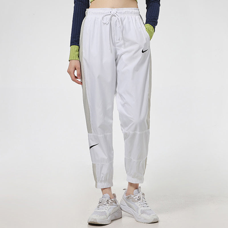Спортивные брюки (WMNS) Nike Nsw Stmnt Wvns Pant Running Training Colorblock Knit Sports Pants/Trousers/Joggers Autumn White DC0041-100 — фото 3