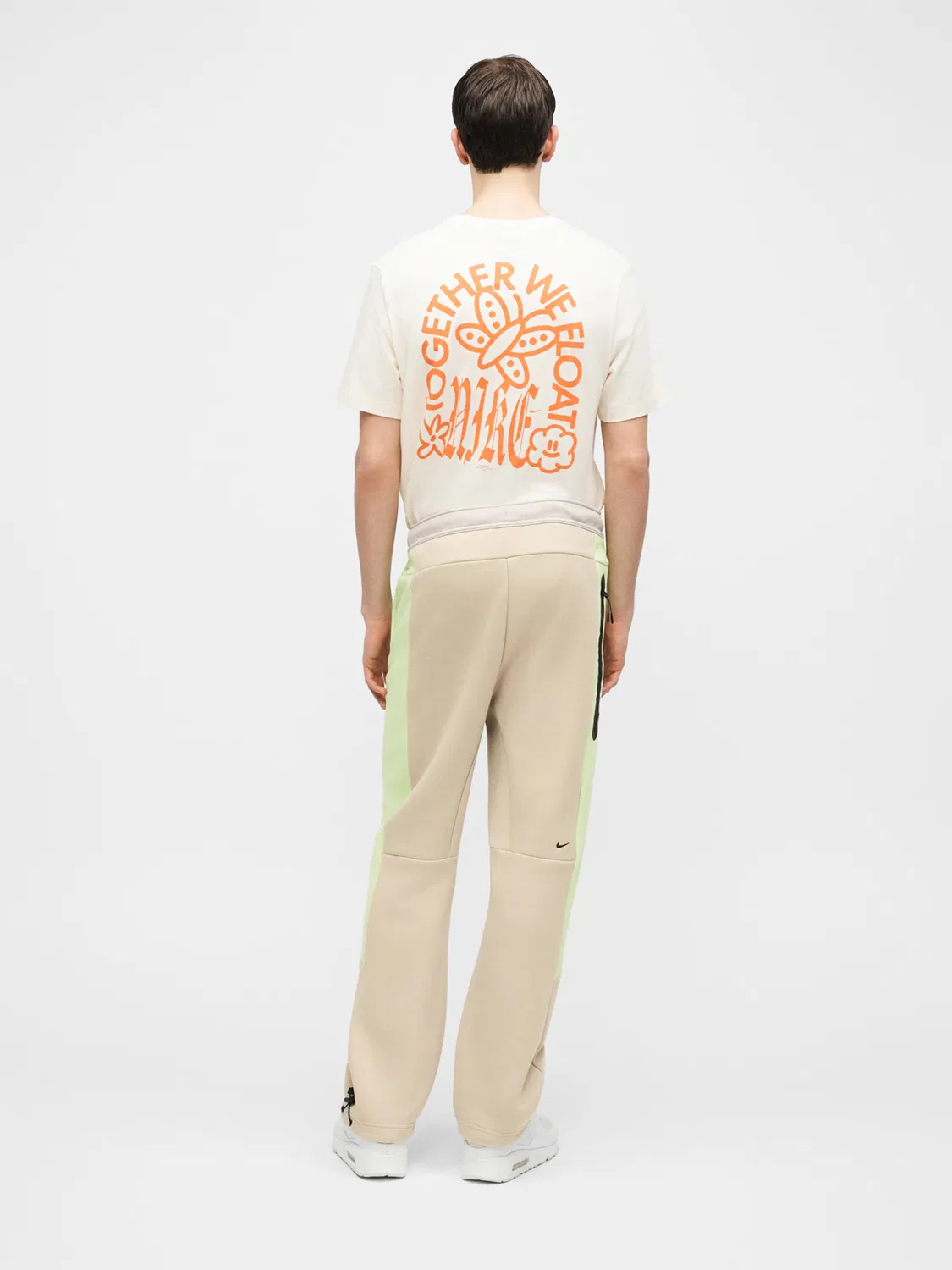 Обычные брюки 'TECH FLC' Nike Sportswear, Cream — фото 3