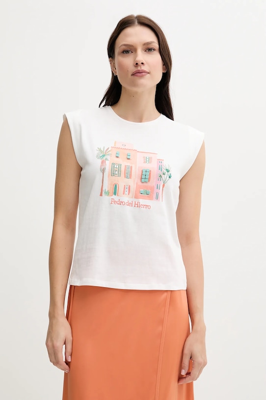 

Хлопковая футболка Pedro Del Hierro, белый