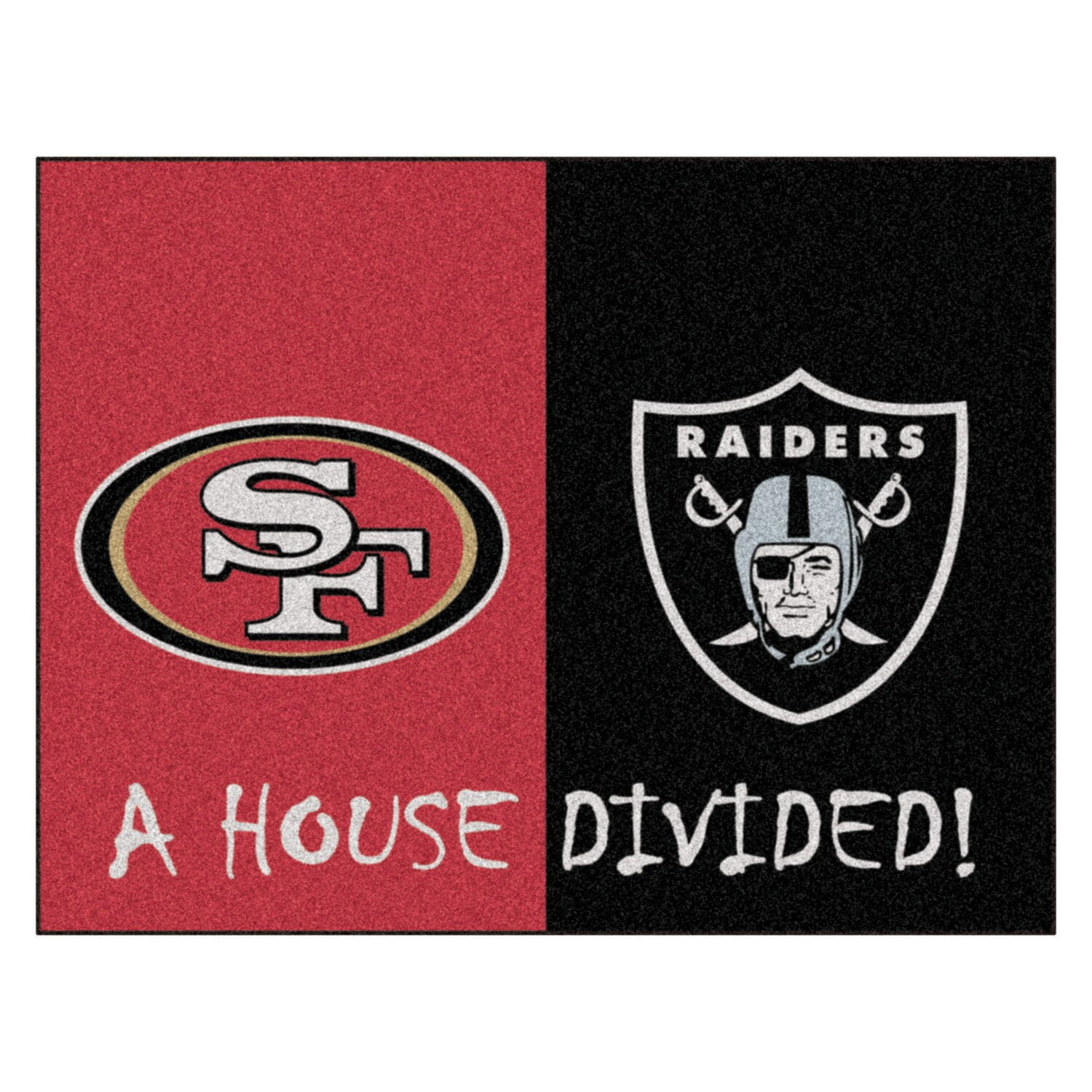 

Ковер Raiders House Fanmats 33,75 x 42,5 дюйма, черный/красный