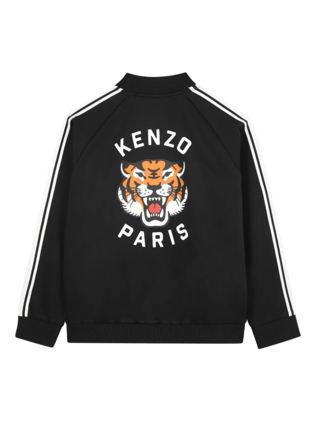 

Толстовка на молнии с принтом тигра Kenzo Kids, черный
