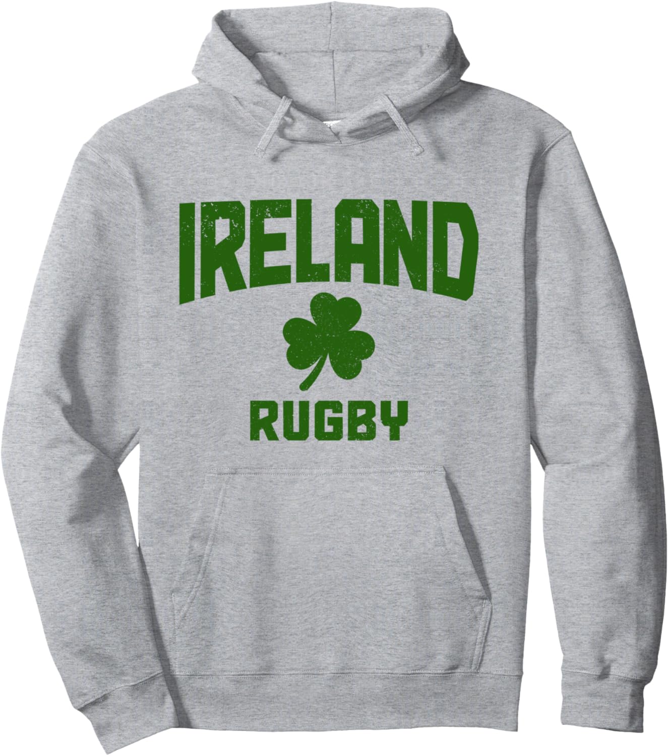 

Ирландская регбийная толстовка с принтом Ирландский клевер зеленого цвета ко Дню Святого Патрика, серая Ireland - Irish Rugby Apparel Co.