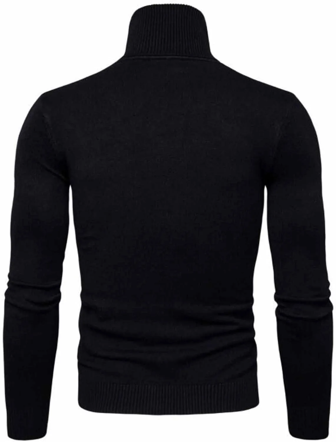 Мужской свитер Slim Fit с длинным рукавом и воротником-стойкой — фото 2