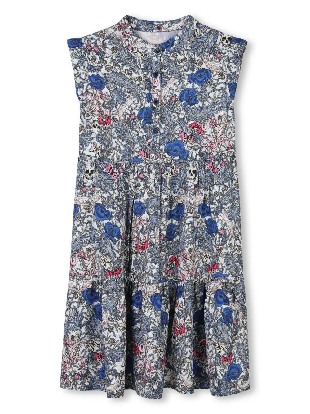 

Платье с цветочным принтом Zadig & Voltaire Kids, синий