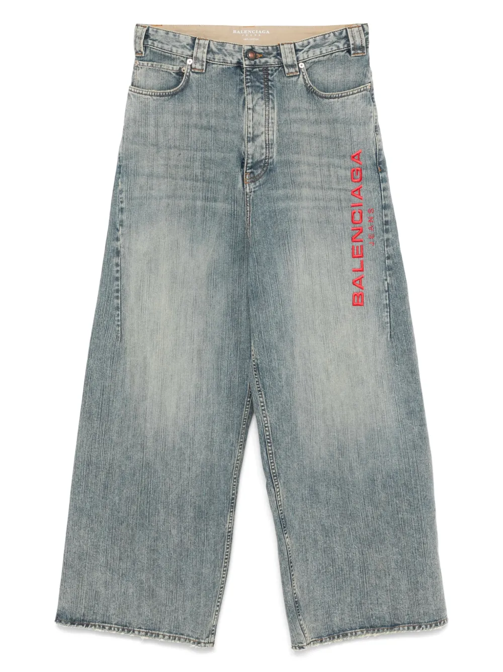 

Джинсы с вышитым логотипом BALENCIAGA, синий
