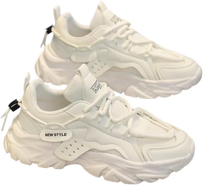 

Модные толстые подошвы, увеличивающие высоту, повседневные белые обуви, удобные мягкие подошвы, устойчивые к износу спортивные беговые кроссовки для всех сезонов Hoalox