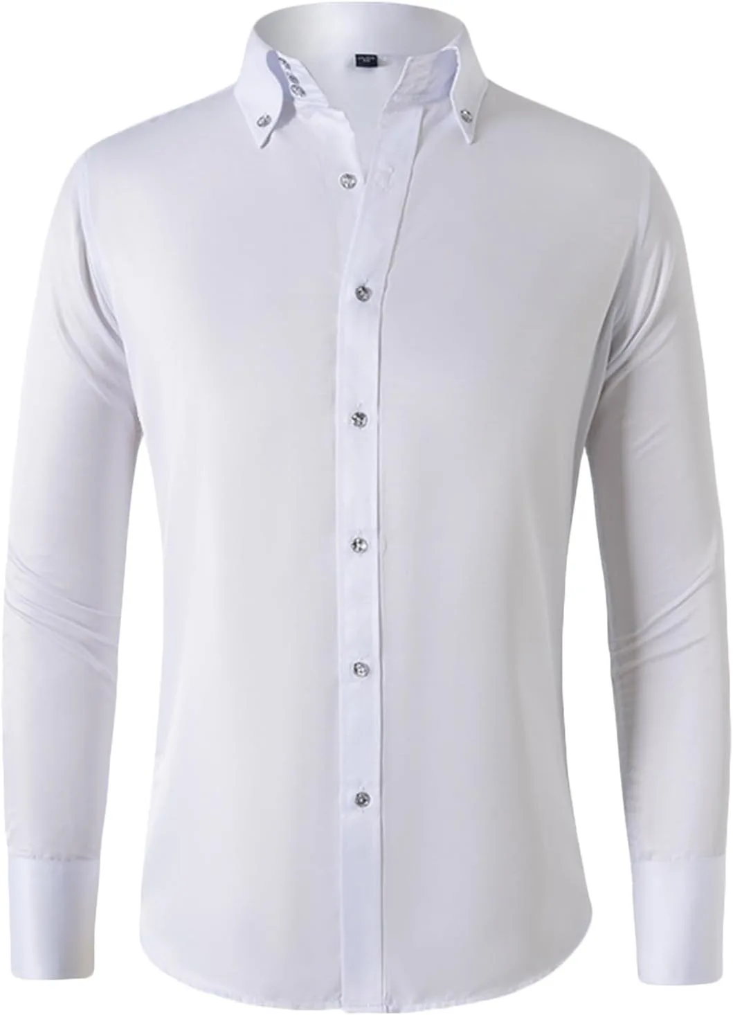 

Мужская рубашка с длинным рукавом Slim Fit, классическая, без складок QUNPIU