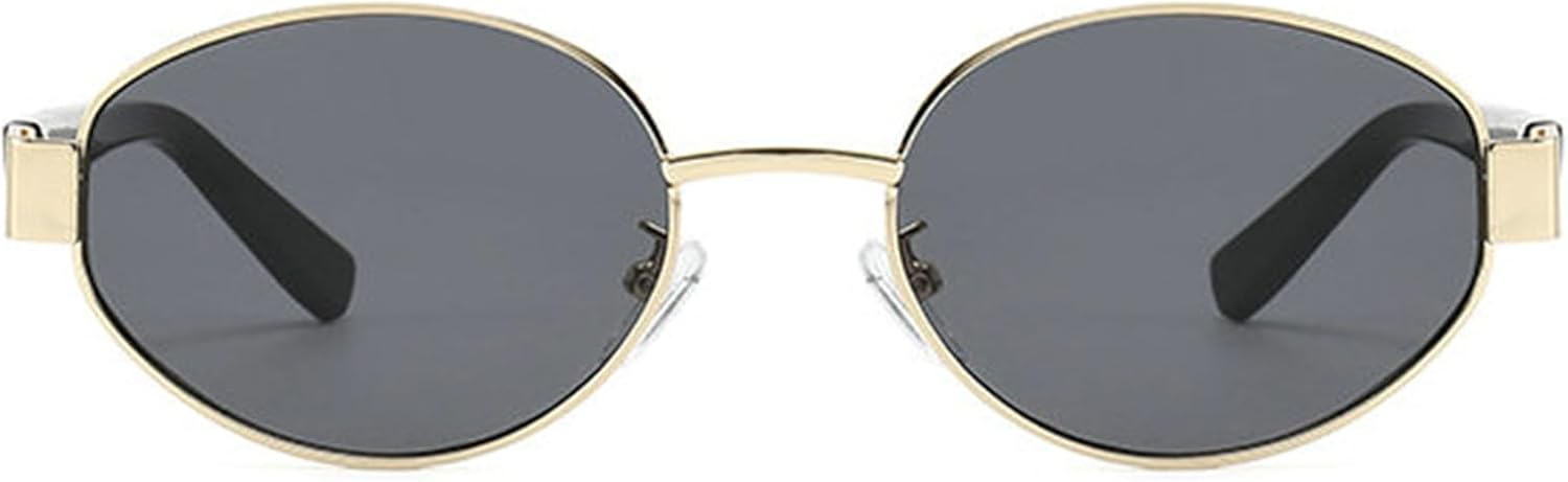 

Солнцезащитные очки Willochra Luxury Oval punk для женщин, сексуальная металлическая оправа, маленькие круглые солнцезащитные очки, женские очки с защитой от УФ-излучения UV400, C2