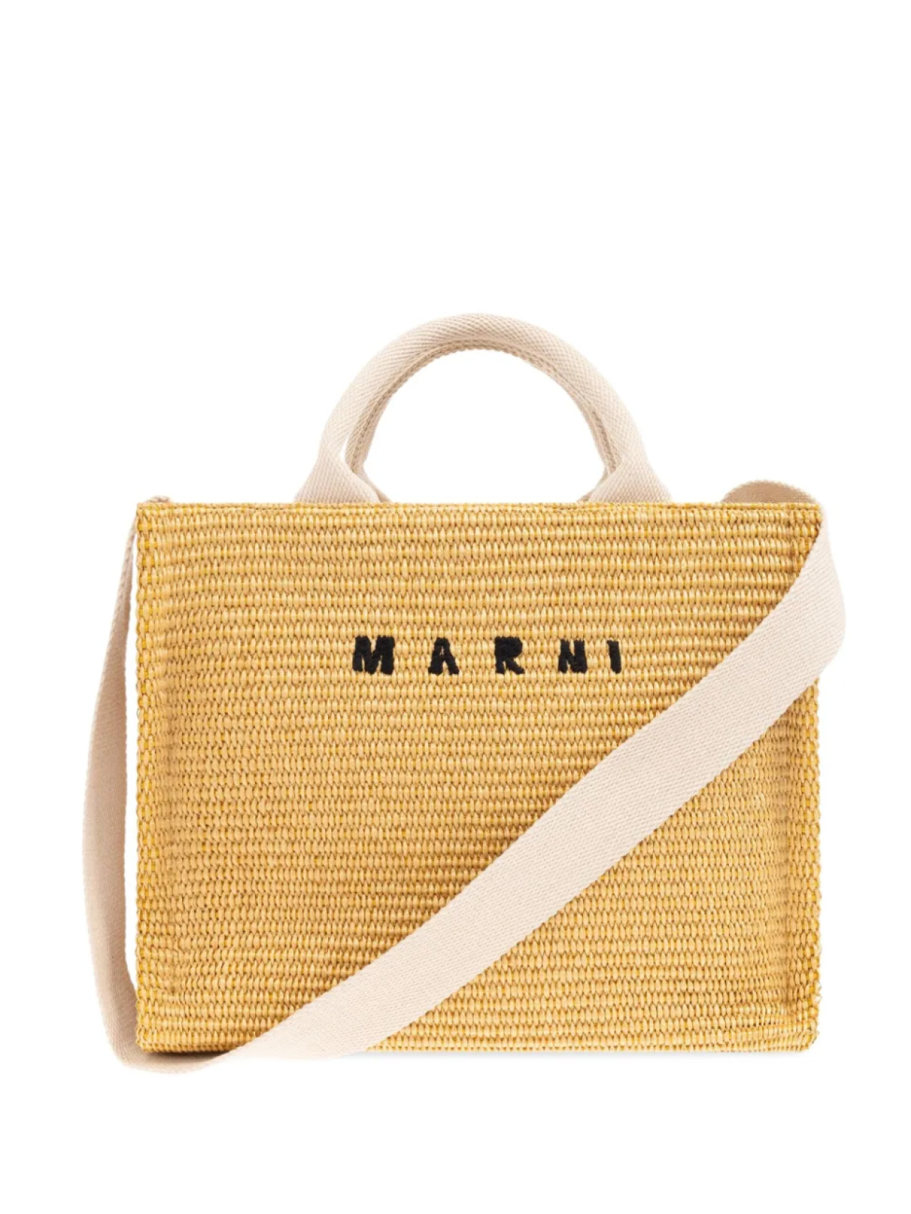 

Сумка-тоут с вышитым логотипом Marni, коричневый
