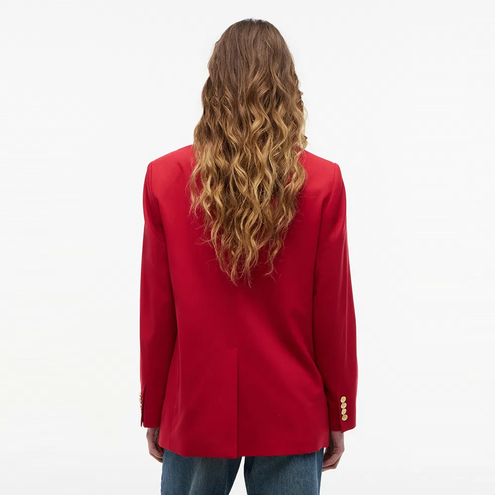 Женский вневременной шерстяной блейзер красный от Tommy Hilfiger Women — фото 3