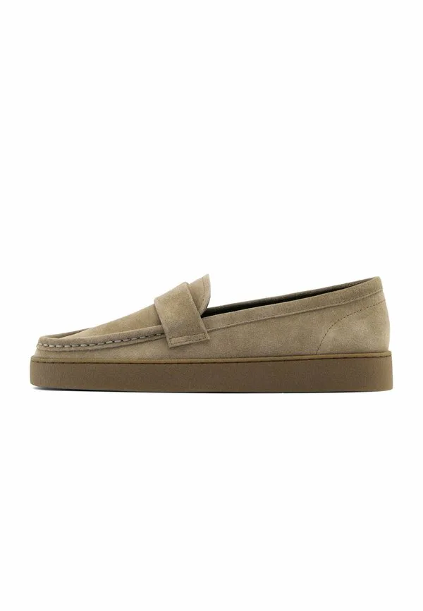 Лоферы со слипонами на карамельной подошве Massimo Dutti, Sand