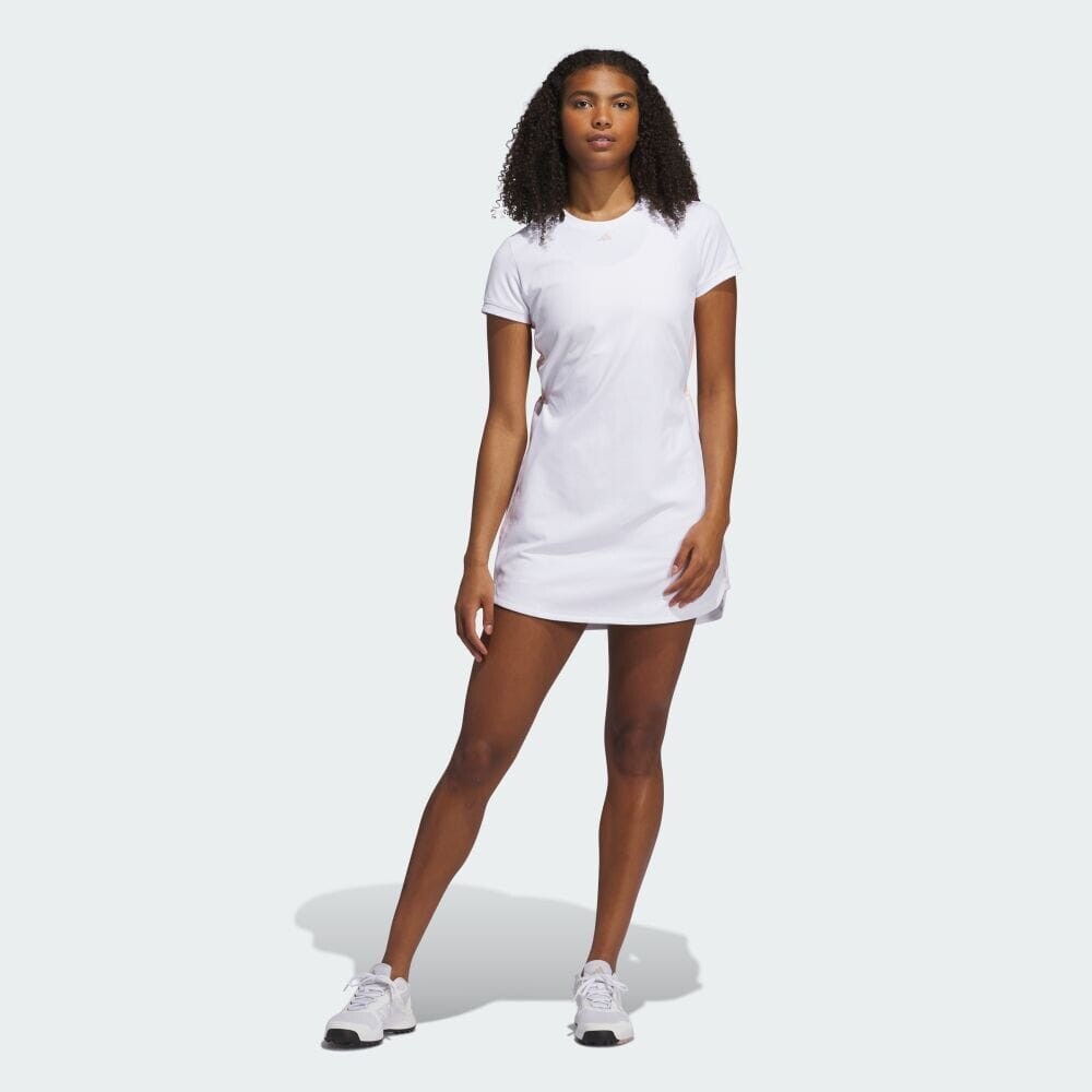 

Платье Adidas Twist knit crew neck short sleeve dress, белый