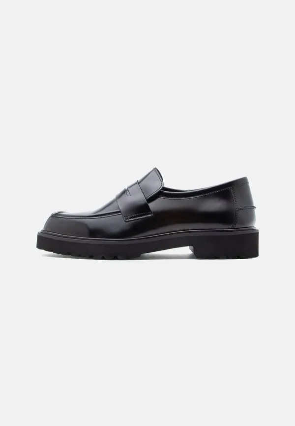 Кожаные стильные слипоны Zign, Black