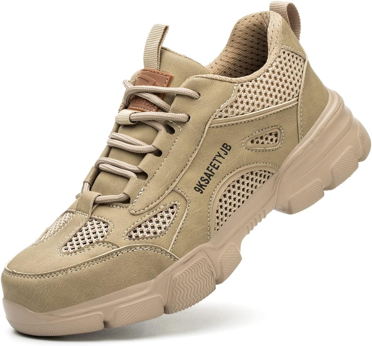 

Стальные ботинки для мужчин и женщин летние кроссовки с дышащей сеткой, противоударные и против проколов, для ходьбы Generic, Begin