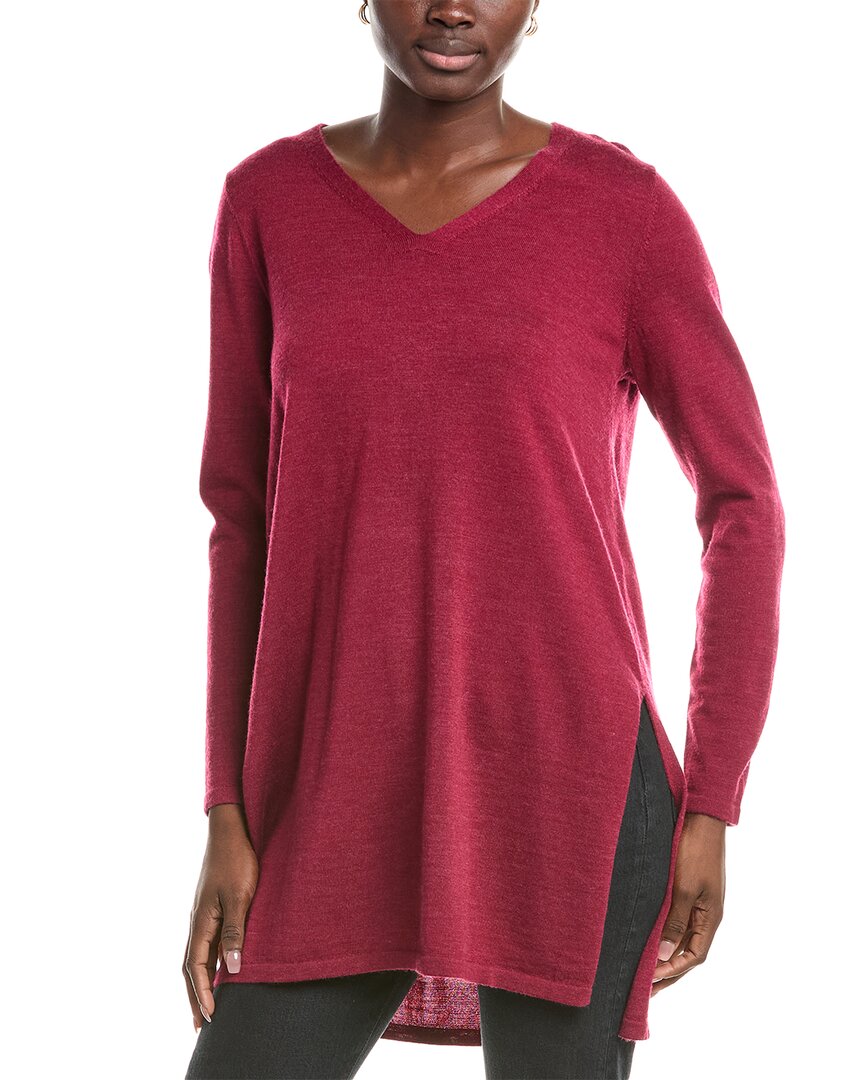 

Трикотажная туника с V-образным вырезом от EILEEN FISHER, розовый